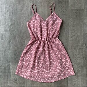 3/$10 Flirty Mini Pink Dress w Little White Flowers